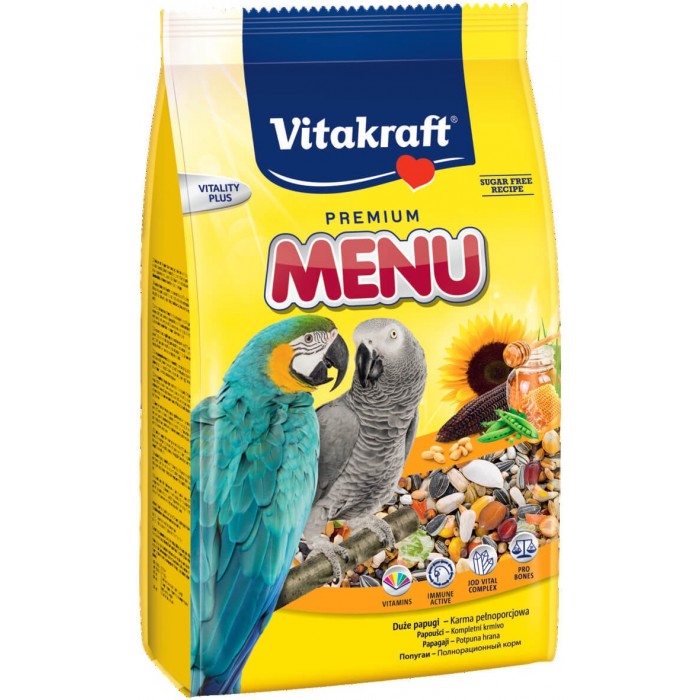 ALIMENT MENU HONEY PERROQUET 1KG (MELANGE COMPLET) - OISEAU VITAKRAFT - Animalook Ile Réunion avec livraison 974