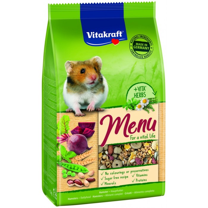 ALIMENT MENU VITAL HAMSTER 1KG (MELANGE COMPLET) - RONGEUR VITAKRAFT - Animalook Ile Réunion avec livraison 974