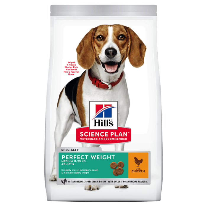 ADULTE MEDIUM PERFECT WEIGHT 2KG SCIENCE PLAN - CHIEN HILL'S - Animalook Ile Réunion avec livraison 974