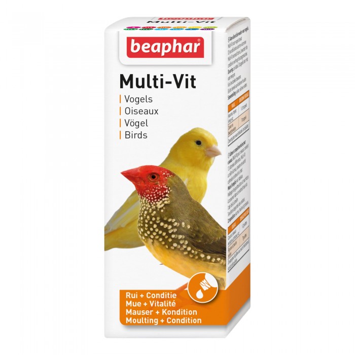 MULTI VITAMINES OISEAU 50ML COMPLEMENT ALIMENTAIRE - OISEAU BEAPHAR - Animalook Ile Réunion avec livraison 974