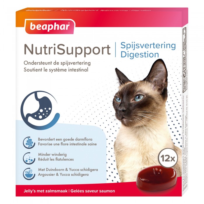 COMPRIMÉS (x12) DIGESTION (INTESTINAL) NUTRISUPPORT - CHAT BEAPHAR - Animalook Ile Réunion avec livraison 974