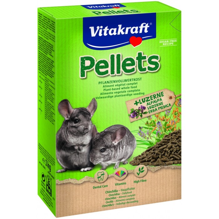 ALIMENT PELLETS CHINCHILLA 1KG (FINI LE TRI) - RONGEUR VITAKRAFT - Animalook Ile Réunion avec livraison 974