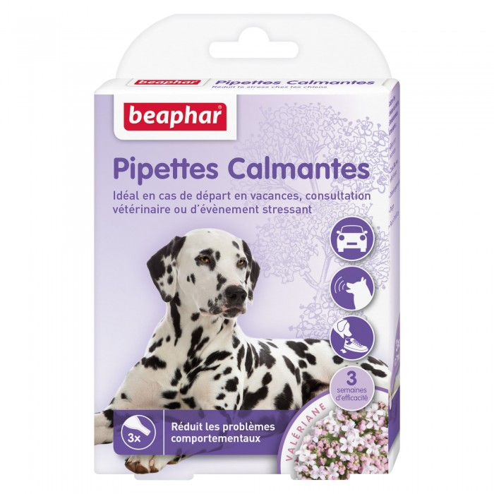 PIPETTE (x3) CALMANTE (A BASE DE VALÉRIANE NATURELLE) - CHIEN BEAPHAR - Animalook Ile Réunion avec livraison 974