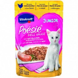 POÉSIE POCHON DÉLISAUCE CHICKEN JUNIOR 85GR - CHAT VITAKRAFT - Animalook Ile Réunion avec livraison 974