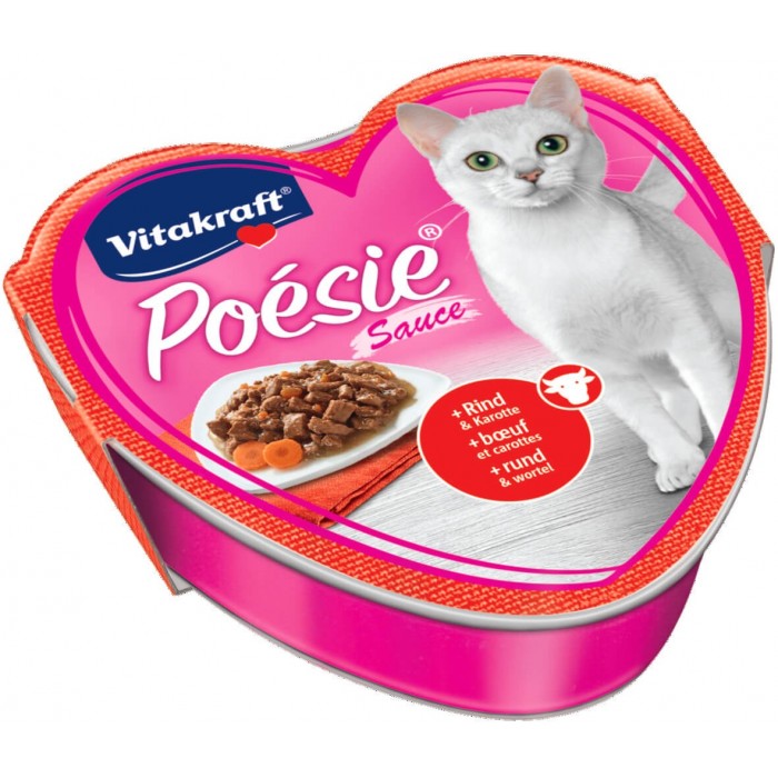 POÉSIE SAUCE BUF CAROTTE 85GR - CHAT VITAKRAFT - Animalook Ile Réunion avec livraison 974