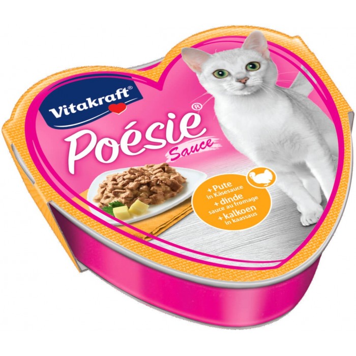 POÉSIE SAUCE DINDE AU FROMAGRE 85GR - CHAT VITAKRAFT - Animalook Ile Réunion avec livraison 974