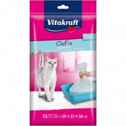 SAC À LITIERE CLOFIX 15 PCS - CHAT VITAKRAFT - Animalook Ile Réunion avec livraison 974