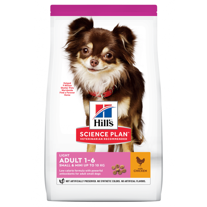 ADULTE SMALL LIGHT POULET 1.5KG SCIENCE PLAN - CHIEN HILL'S - Animalook Ile Réunion avec livraison 974