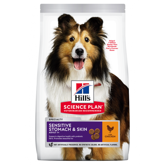 ADULTE MEDIUM-LARGE SKIN ET ESTOMAC 12KG SCIENCE PLAN - CHIEN HILL'S - Animalook Ile Réunion avec livraison 974