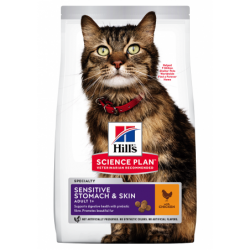 ADULTE PEAU ET DIGESTION 1.5KG SCIENCE PLAN - CHAT HILL'S - Animalook Ile Réunion avec livraison 974