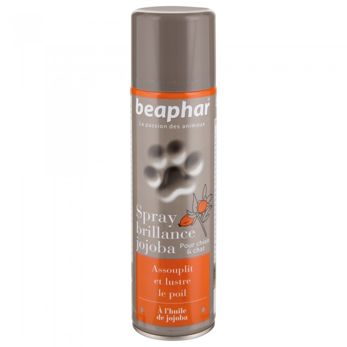 SPRAY BRILLANCE JOJOBA 250ML - CHIEN et CHAT BEAPHAR - Animalook Ile Réunion avec livraison 974