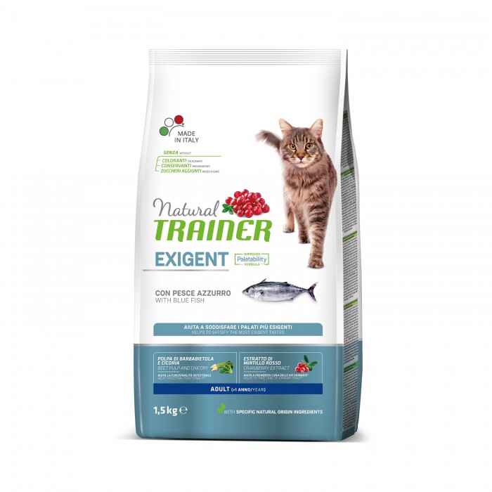 ADULTE EXIGENT POISSON BLEU 1.5KG - CHAT NATURAL TRAINER - Animalook Ile Réunion avec livraison 974