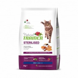 ADULTE STERILISED SAUMON 3KG - CHAT NATURAL TRAINER de la catégorie : Le meilleur de ·Croquette pour chat· Animalook île Réunion