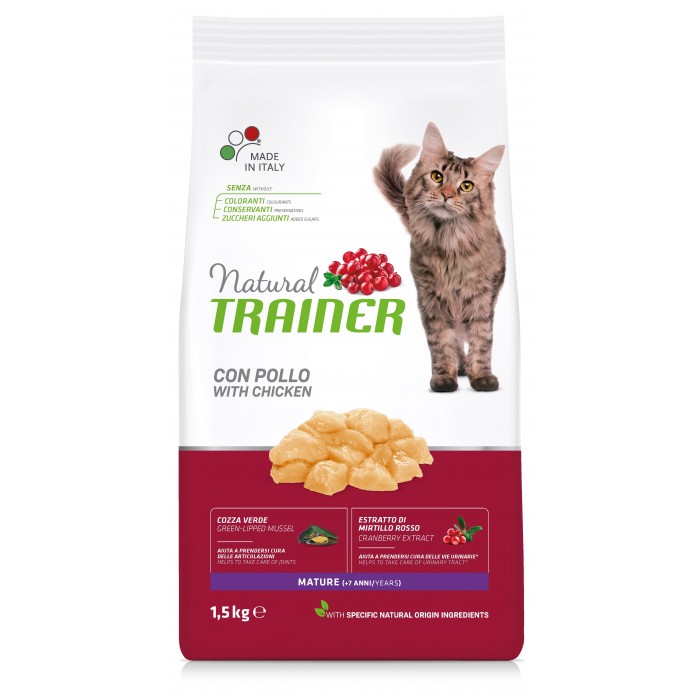 MATURE 1.5KG - CHAT NATURAL TRAINER de la catégorie : Le meilleur de ·Croquette pour chat· Animalook île Réunion