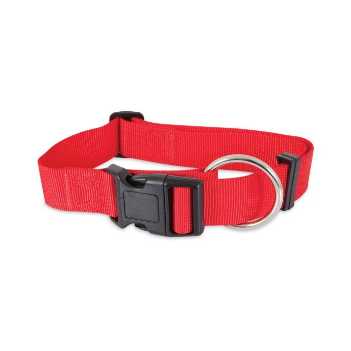 COLLIER UNI ROUGE T.L - CHIEN ASPEN de la catégorie : Laisse - Harnais et Collier pour chien· Animalook île Réunion