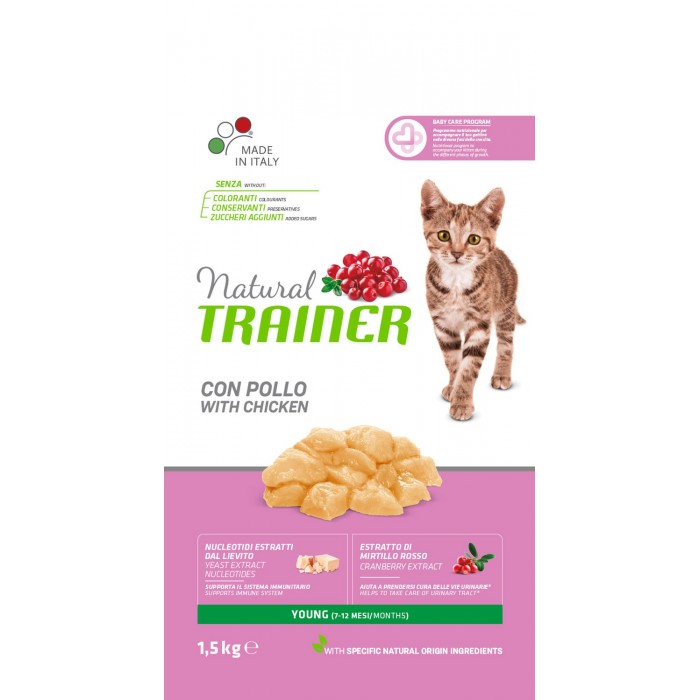 YOUNG KIT (7-12 MOIS) 1.5KG - CHAT NATURAL TRAINER de la catégorie : Le meilleur de ·Croquette pour chat· Animalook île Réunion