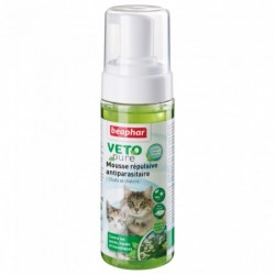 MOUSSE INSECTIFUGE 150ML VETOPURE (AGENT ACTIF NATUREL) - CHAT BEAPHAR - Animalook Ile Réunion avec livraison 974