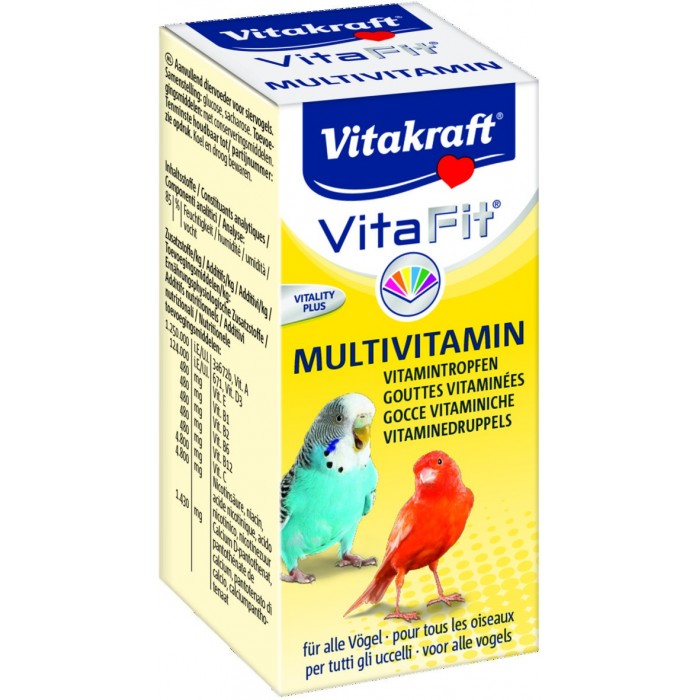 VITAFIT GOUTTES VITAMINES - OISEAU VITAKRAFT de la catégorie : Complément alimentaire (santé) pour oiseau· Animalook île Réunion