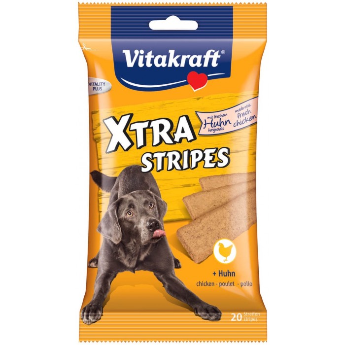 FRIANDISE XTRA STRIPES POULET 200G - CHIEN VITAKRAFT - Animalook Ile Réunion avec livraison 974