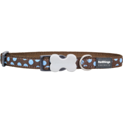 COLLIER LARGE BLUE SPOT BROWN T.L (25mm) - CHIEN RED DINGO - Animalook Ile Réunion avec livraison 974