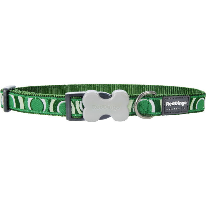 COLLIER LARGE CIRCADELIC GREEN T.L (25mm) - CHIEN RED DINGO - Animalook Ile Réunion avec livraison 974