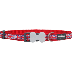 COLLIER LARGE JACK FLAG UNION RED T.L (25mm) - CHIEN RED DINGO - Animalook Ile Réunion avec livraison 974