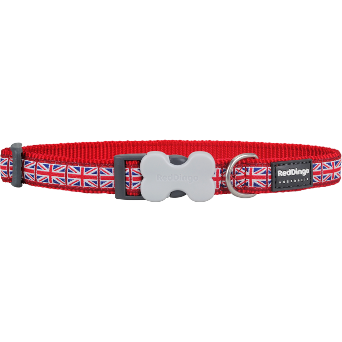 COLLIER LARGE JACK FLAG UNION RED T.L (25mm) - CHIEN RED DINGO - Animalook Ile Réunion avec livraison 974