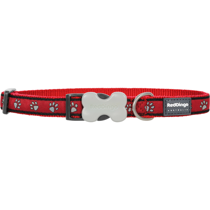 COLLIER LARGE PAWPRINT RED T.L (25mm) - CHIEN RED DINGO - Animalook Ile Réunion avec livraison 974