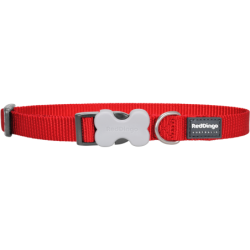 COLLIER LARGE UNI ROUGE T.L (25mm) - CHIEN RED DINGO - Animalook Ile Réunion avec livraison 974