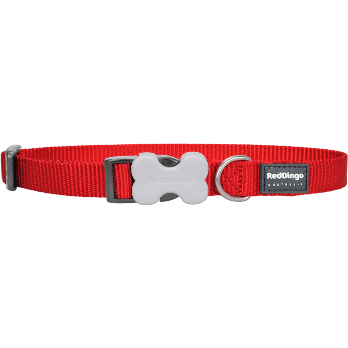 COLLIER LARGE UNI ROUGE T.L (25mm) - CHIEN RED DINGO - Animalook Ile Réunion avec livraison 974