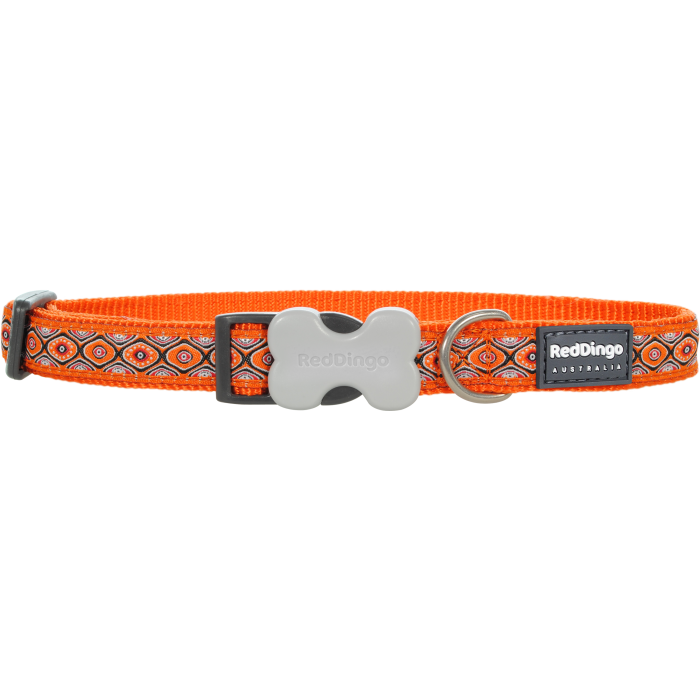 COLLIER MEDIUM SNAKE EYES ORANGE T.M (20mm) - CHIEN RED DINGO - Animalook Ile Réunion avec livraison 974