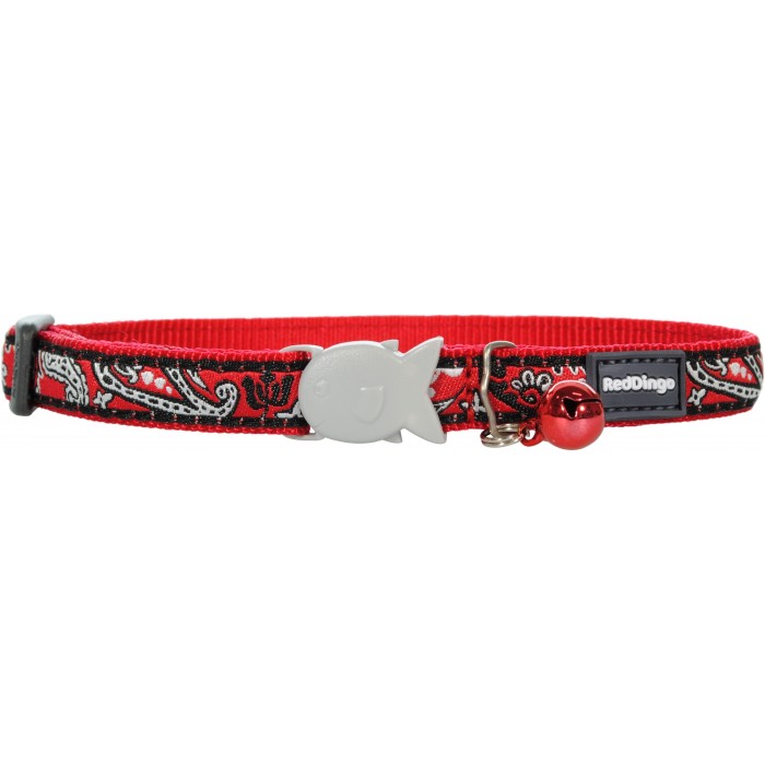 COLLIER BANDANA RED - CHAT RED DINGO de la catégorie : Laisse - Harnais et Collier pour chat· Animalook île Réunion