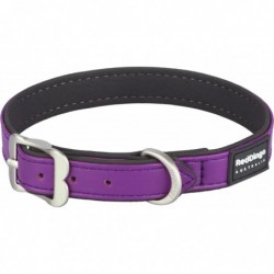 COLLIER LARGE SIMILICUIR MAUVE T.L (25mm) - CHIEN RED DINGO - Animalook Ile Réunion avec livraison 974