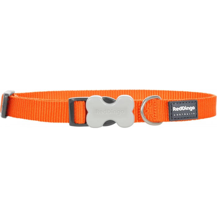 COLLIER SMALL UNI ORANGE T.S (12mm) - CHIEN RED DINGO - Animalook Ile Réunion avec livraison 974