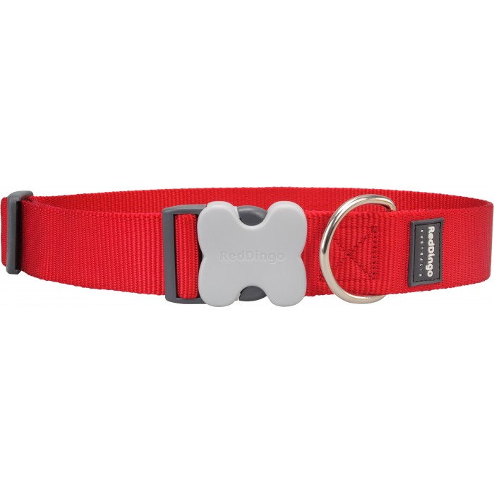 COLLIER XXL UNI ROUGE (LONG) T.XL (40mm) - CHIEN RED DINGO - Animalook Ile Réunion avec livraison 974