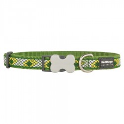 COLLIER MEDIUM MONTY GREEN T.M (20mm) - CHIEN RED DINGO - Animalook Ile Réunion avec livraison 974