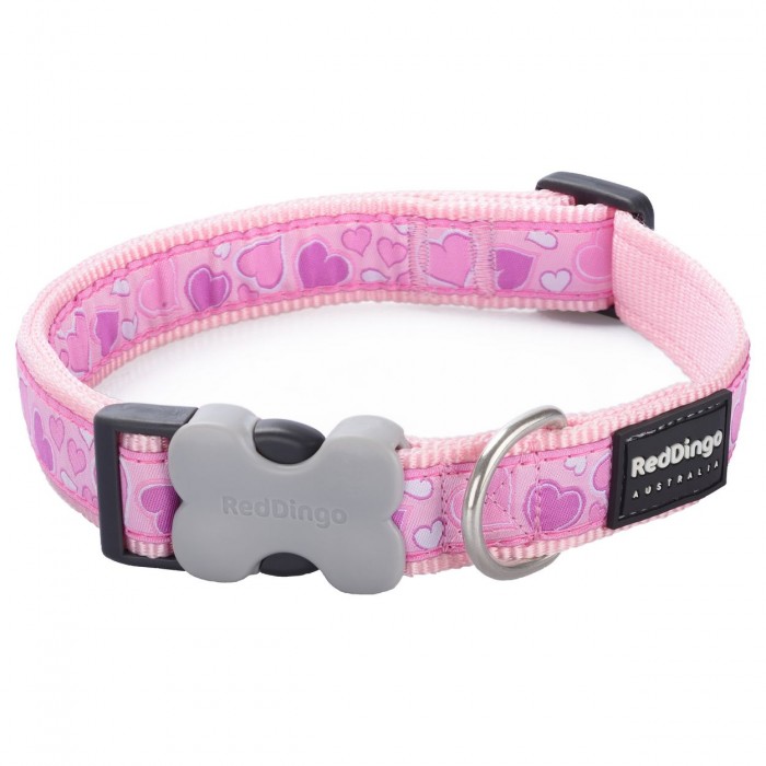 COLLIER SMALL BREEZY LOVE PINK T.S (12mm) - CHIEN RED DINGO - Animalook Ile Réunion avec livraison 974