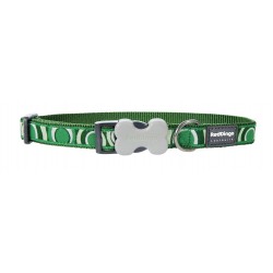 COLLIER SMALL CIRCADELIC GREEN T.S (12mm) - CHIEN RED DINGO - Animalook Ile Réunion avec livraison 974