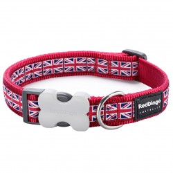 COLLIER SMALL JACK FLAG UNION RED T.S (12mm) - CHIEN RED DINGO - Animalook Ile Réunion avec livraison 974