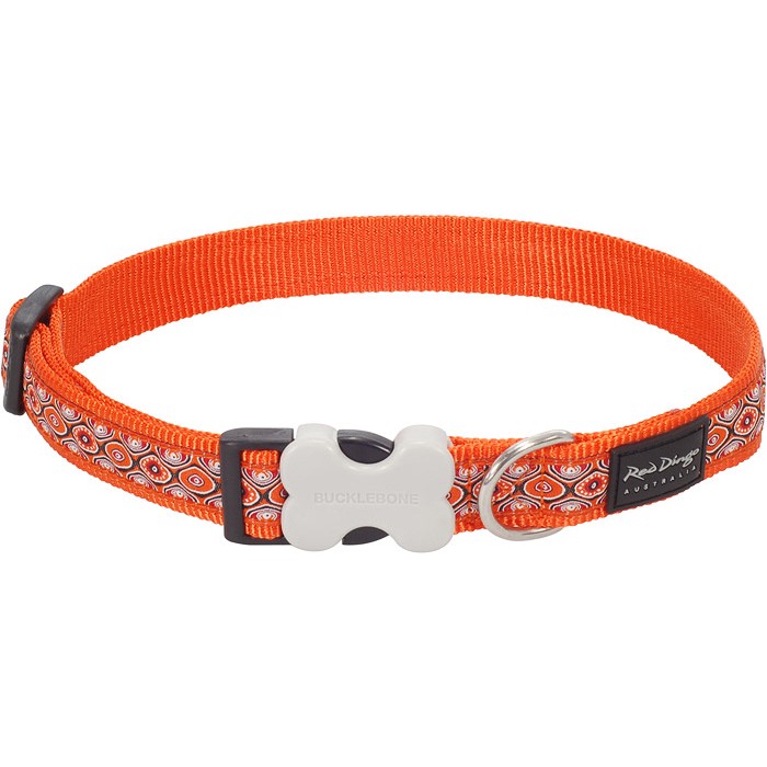 COLLIER SMALL SNAKE EYES ORANGE T.S (12mm) - CHIEN RED DINGO - Animalook Ile Réunion avec livraison 974