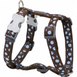 HARNAIS MEDIUM BLUE SPOT BROWN T.M (20mm) - CHIEN RED DINGO - Animalook Ile Réunion avec livraison 974