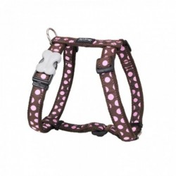 HARNAIS MEDIUM PINK SPOT ON BROWN T.M (20mm) - CHIEN RED DINGO - Animalook Ile Réunion avec livraison 974