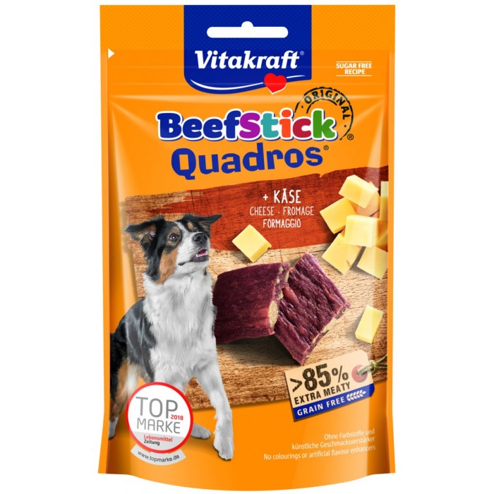 FRIANDISE BEEF STICK¬ QUADROS + FROMAGRE 70G - CHIEN VITAKRAFT - Animalook Ile Réunion avec livraison 974