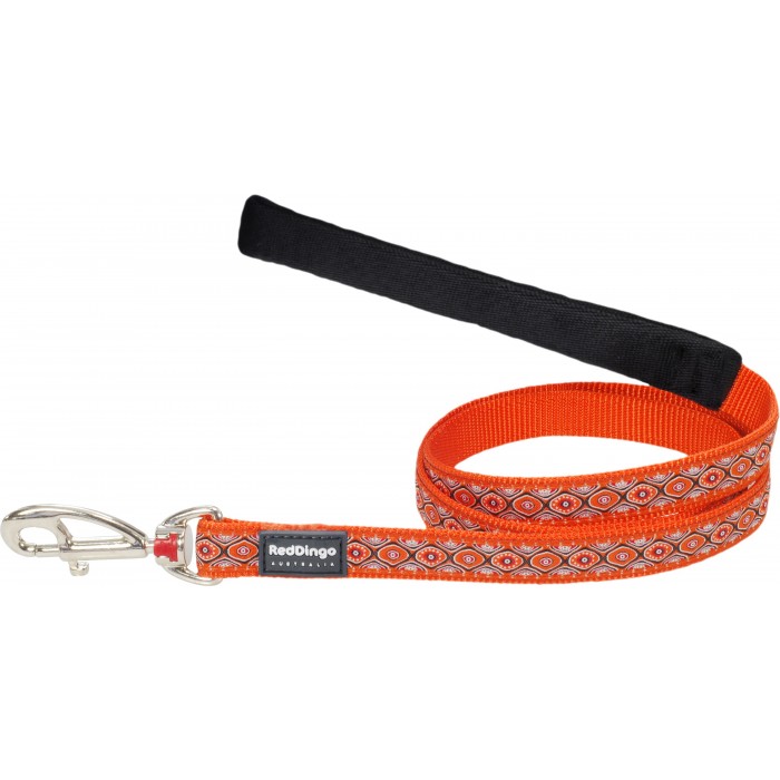 LAISSE LARGE SNAKE EYES ORANGE T.L (25mm) - CHIEN RED DINGO - Animalook Ile Réunion avec livraison 974