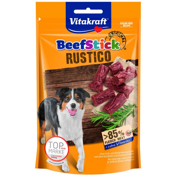 FRIANDISE BEEF STICK RUSTICO 55G - CHIEN VITAKRAFT de la catégorie : Le meilleur de ·Friandise pour chien· Animalook île Réunion