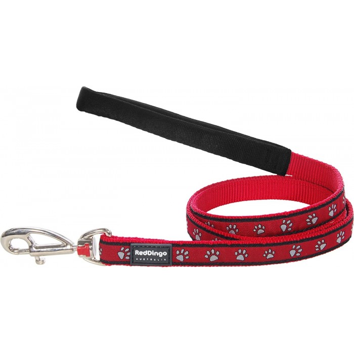 LAISSE MEDIUM PAWPRINT RED T.M (20mm) - CHIEN RED DINGO - Animalook Ile Réunion avec livraison 974