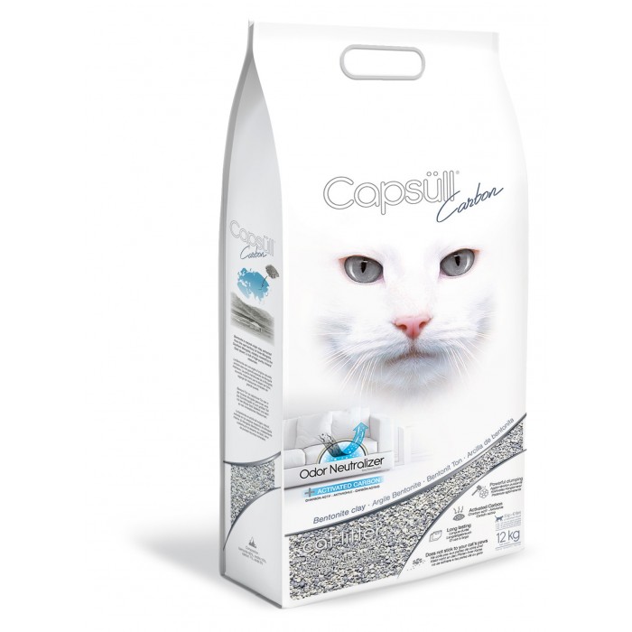 LITIERE CARBON 12KG AGGLOMERANTE - CHAT CAPSÜLL - Animalook Ile Réunion avec livraison 974