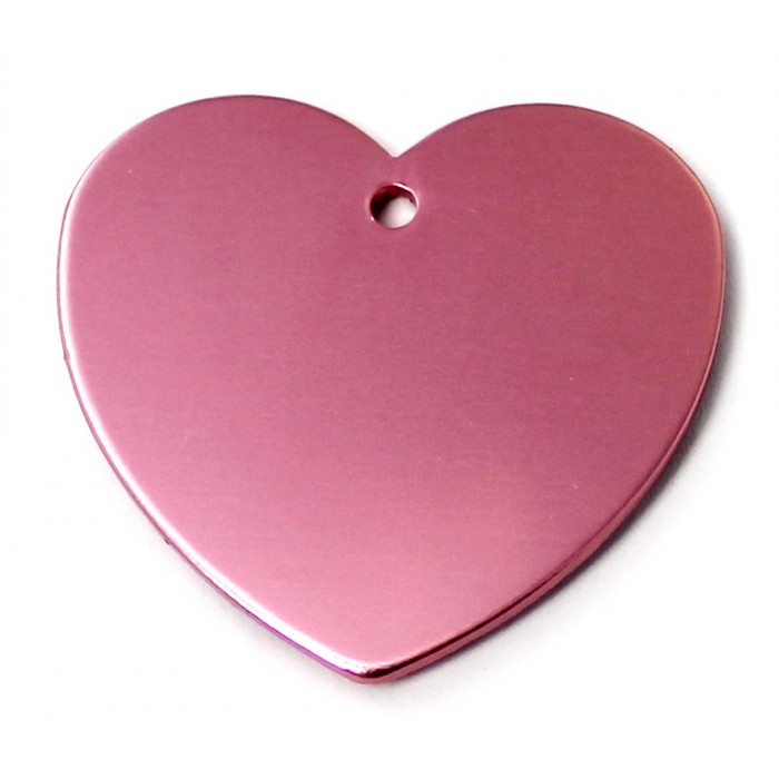 ALUMINIUM COEUR MEDIUM ROSE T.M - CHIEN et CHAT TAGGEE - Animalook Ile Réunion avec livraison 974