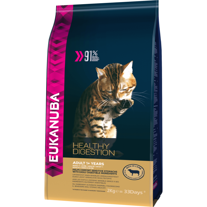 ADULTE DIGESTION (AGNEAU) 2KG CROQUETTE SPECIFIQUE - CHAT EUKANUBA - Animalook Ile Réunion avec livraison 974