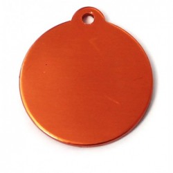 ALUMINIUM ROND MEDIUM ORANGE T.M - CHIEN et CHAT TAGGEE - Animalook Ile Réunion avec livraison 974